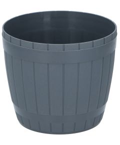 Vase tonneau 15.5x13.5cm gris ED5012 