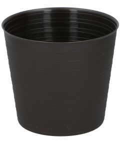 Vase texturé à rayures marron de 16x14.5cm ED5046 