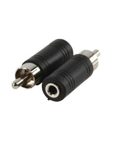 Mono-Audio RCA Male - 3.5 mm Female Black Adapter ND1375 Valueline