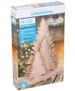 Weihnachtsbäume 35x21cm in Holz mit Grundig LED Beleuchtung ED4088 Grundig