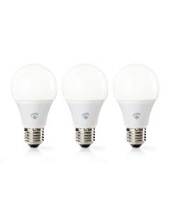 Lampadina LED Smart Wi-Fi 9W Bianco caldo 2700K E27 800 lumen confezione da 3 pezzi ND9050 Nedis