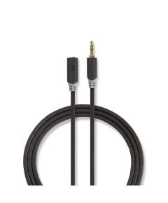 Cable Audio Estéreo 3.5mm Macho-3.5mm Hembra 1m Antracita ND3694 Nedis