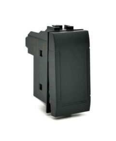 Unipolarer Drucktaster 10A-250V schwarz kompatibel Living International EL2316 