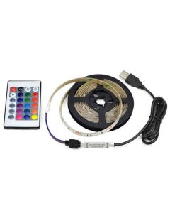 Cable de alimentación USB IP65 con tira de LED RGB de 2 m con control remoto WB763 