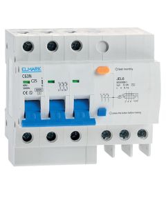 Interruttore differenziale con controllo elettronico di corrente residua JEL6 C16 3P 16A/300MA Elmark EL3046 Elmark