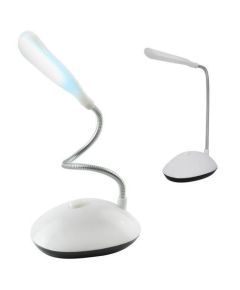Lampe de bureau LED flexible blanche avec batterie WB2016 