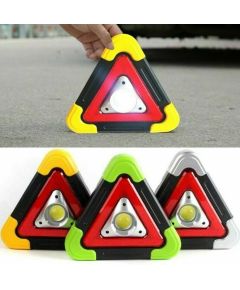 Rechargeable led emergency triangle with solar panel, powerbank function and led lamp WB118 