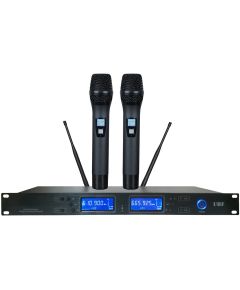 Microfono UHF Wireless 50 canali kit da 2 PU-222 MIC548 