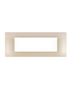 7-gang technopolymer cover plate in champagne color compatible with Vimar Plana EL816 