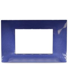Vimar Plana compatible blue 3-gang technopolymer plate EL006 