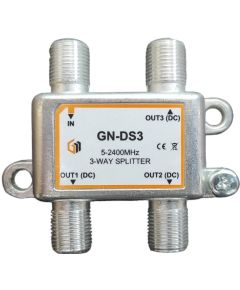 Divisor de 3 vías de 5-2400 MHz con conectores F en línea GT-SAT MT283 GT-SAT