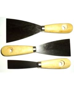 Set 3 spatules avec manche en bois 180mm Q460 