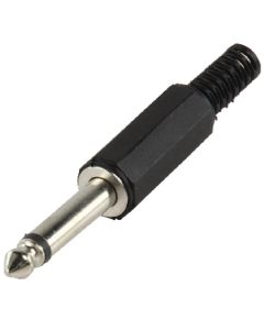 Mono connector 6.35 mm Male PVC Black ND1075 Valueline