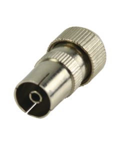 Connecteur coaxial femelle en métal argenté ND2445 Valueline