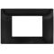 Placa negra de 3 plazas en tecnopolímero compatible con Vimar Plana EL2338 