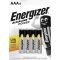 Blister of 4 Alkaline battery type AAA LR03 1.5V Energizer E1042 Energizer